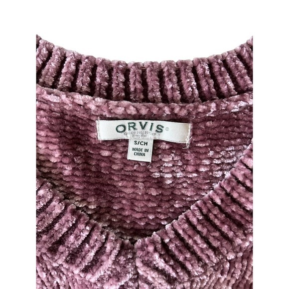 Orvis Classic‎ Collection Size S V Neck Shimmering Knit Soft Chenille Sweater - Picture 4 of 5